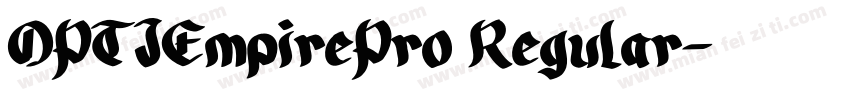 OPTIEmpirePro Regular字体转换